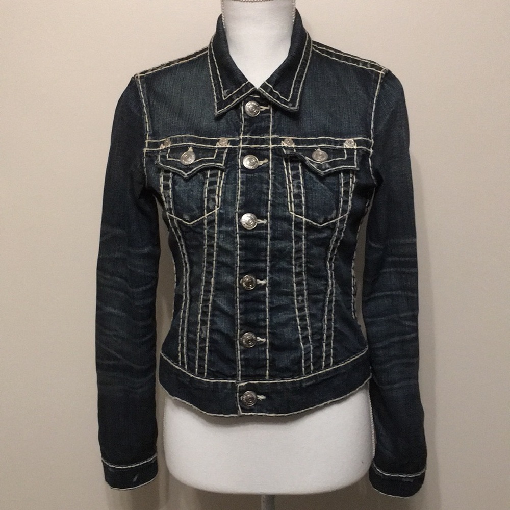 TRUE RELIGION Women’s Premium Trucker Denim Jacket